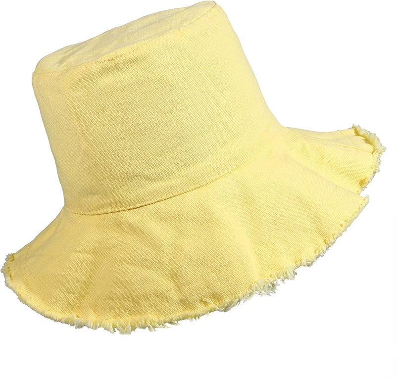 Boderier Sun Hats for Women Summer Casual Wide Brim Cotton Bucket Hat Beach Vacation Travel Accessories - Image 2